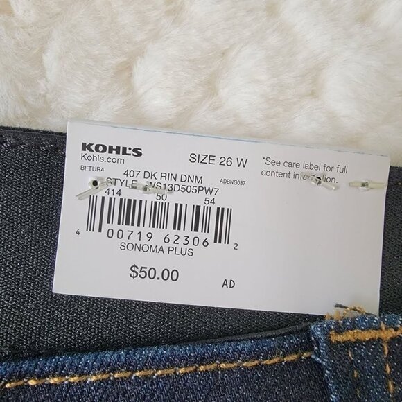 Sonoma Plus Size Bootcut Jeans Women's Size 26W #777 - Picture 3 of 6